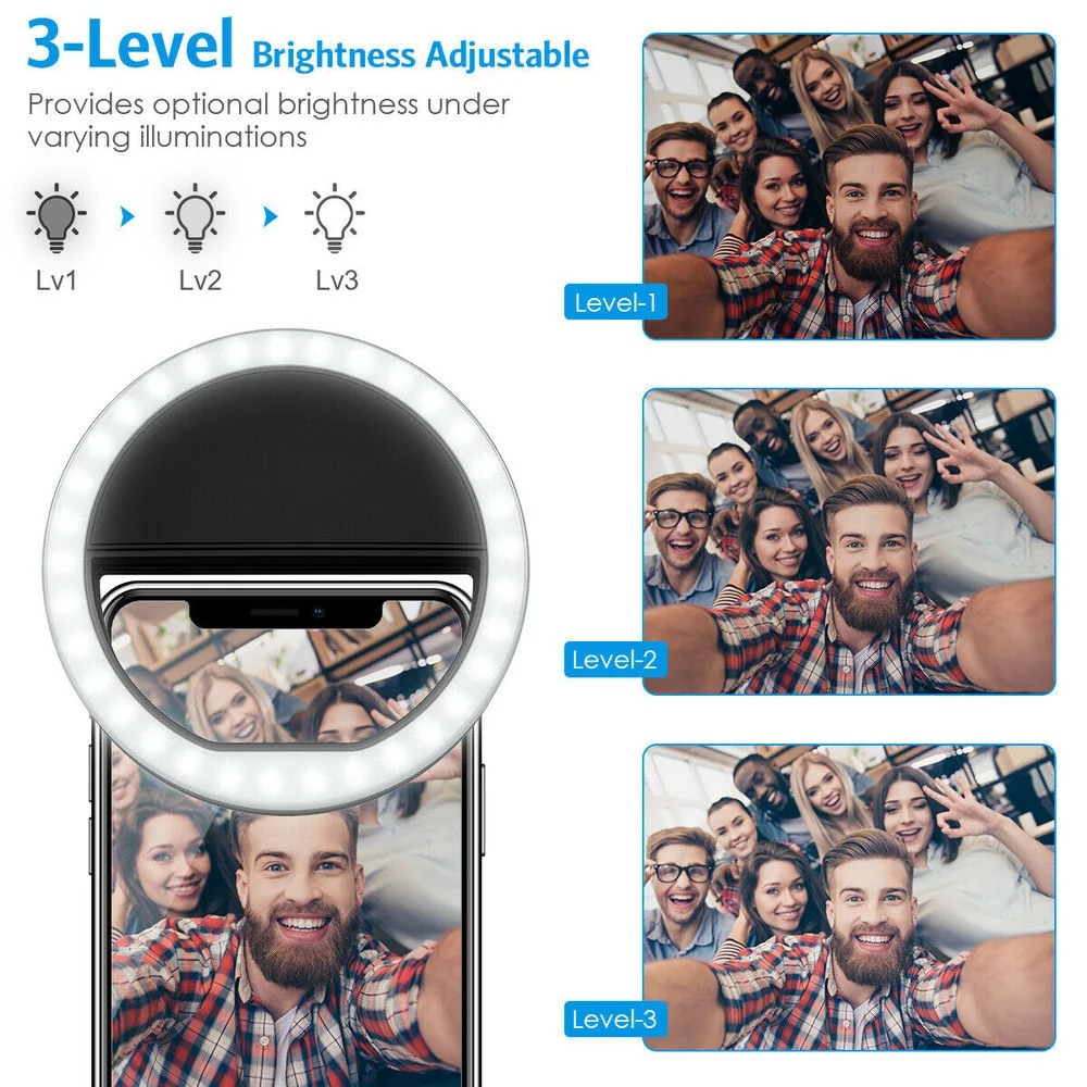 USB Charging LED Selfie Ring L - Photography Lighting Set Up recension och pris